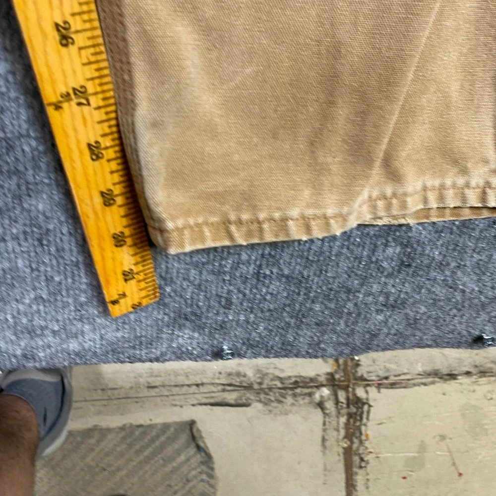 Carhartt B11 BRN Mens Brown Duck Canvas Carpenter Pants 38x32 Distressed USA